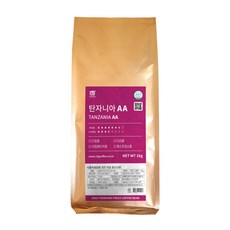 1Kg Coffee 坦尚尼亞AA單品咖啡豆, 無研磨咖啡豆, 1包