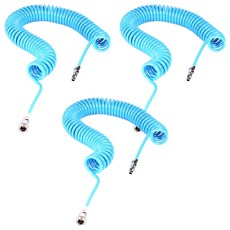 코리아뉴메틱 PU 우레탄 코일호스 청색, 3개