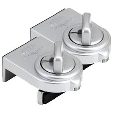 SHCJ 生活采家 GUARD兒童安全鋁窗鎖 小安全鈕, 銀色, 2個