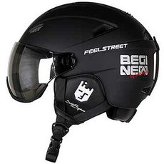 Phil Street 高級護目鏡滑雪板頭盔, 消光黑, 1個