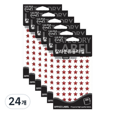 Petit 彩色分類用標籤 雷射標籤貼紙 20-HR355, 紅色(20-HR355R), 7入, 24個