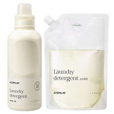 아토팜 유아 세탁 세제 1000ml + 리필 1000ml, 1세트, 1L