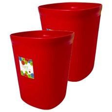 KEYWAY 聯府 好運花方型垃圾桶 2個, 紅色