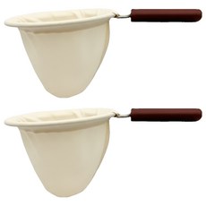 Pearl Horse 寶馬 法蘭絨手柄式咖啡濾布組 純棉濾布 3~4人份 #304不鏽鋼框架 PP高耐衝擊手柄, 2組, TA-W-001-003