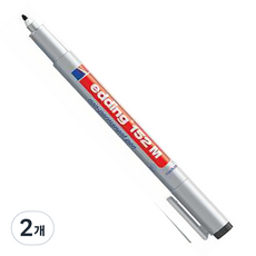 에딩e-152M/-OHP마카펜수성/1mm1, 흑색, 2개