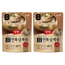 양반 동원 수라 고려 인삼 전복 삼계죽, 420g, 2개