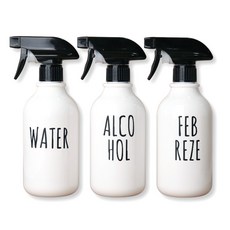 Romantic November 黑色噴槍噴霧瓶 白色 520ml 3入組, 字體2, 1套