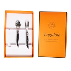 장네론 라귀올 선물패키지 케이크 2종 세트, 블랙, 스푼 + 포크, 1세트