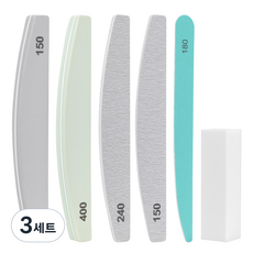 코멧 홈 네일케어 파일 6종 세트, 혼합색상, 3세트