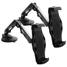 EGOWELL 強吸附機械手臂雙關節可旋轉車用平板電腦支架, 黑色, 2個