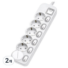 EcoPowerTap 獨立開關6孔延長線 EPM-L306, 3m, 白色+保護蓋(隨機出貨), 2組