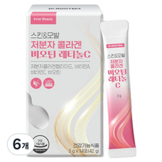 닥터루템 스킨 & 모발 저분자 콜라겐 비오틴 레티놀C 14p, 42g, 6개