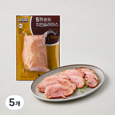 품애복 5무 훈제치킨 슬라이스 1~2인분, 200g, 5개