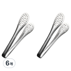 Bloom Home 全不鏽鋼沙拉夾 18cm, 銀色, 6個
