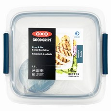 OXO Good Grips系列 Prep & Go 沙拉密封保鮮盒 1.5L, 含蓋保鮮盒1個 + 內托盤1個 + 含蓋醬料盒1個, 1組