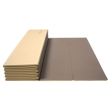 QMAT 環保POE 摺疊瑜珈墊 6mm, 奶茶棕, 展開60 x 180 x 0.6cm 摺疊15 x 60 x 10cm, 1個