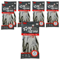 3M Super Grip 手套 200, 灰色, 6個