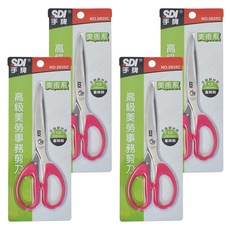 SDI 手牌 高級美勞事務剪刀, 顏色隨機, 4個