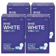 화이트 수퍼흡수 드림핏 수퍼롱 생리대 날개형, 오버나이트, 16개입, 4개