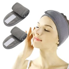 비타벨로 찍찍이 세안 헤어밴드, 그레이, 2개