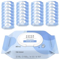 SUPER DADDY 清潔掀蓋濕式衛生紙, 60g, 60張, 30包