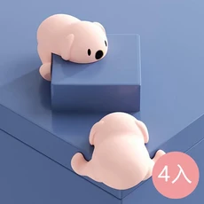 vanibaby 矽膠小狗自黏防撞角組 粉色, 4個