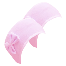 미니맥시 뷰티 심플 컬러 워시 헤어 벨크로, 핑크, 2개