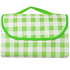 TG Company 大型野餐防水地墊, 格紋綠色
