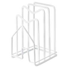 品屋 納川 鍋蓋砧板架, 白色, 1個