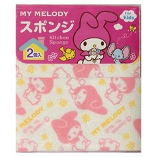 MY MELODY 美樂蒂 2P海綿菜瓜布, 2片, 1個
