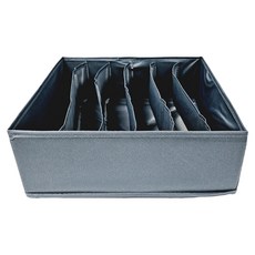 UdiLife 優的生活大師 加寬6格衣物分層收納盒, 分層收納 黑色, 1個