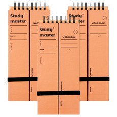뮤니드 스마트 단어 암기장 140매, 오렌지, 3개