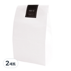 Inp Bom91 白色紙袋 大 50入 + 感謝封口貼紙 黑色 50入, 混合顏色, 2套