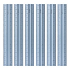 Deli Nusain 鋁製便攜式雙面刻度直尺 15cm, 藍色, 6個