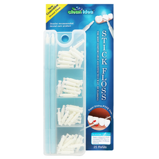 Clean Idea 齒科專門 雙節棍潔牙棒 可替換式牙線頭 輕易清潔牙縫, 1組, 25個