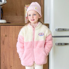 WALTONKIDS 女童微笑小熊刷毛外套