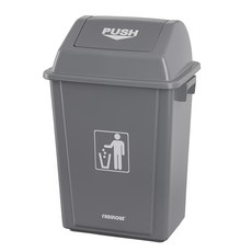 FABULOUS 搖蓋式圖案印花垃圾桶 40L, 灰色