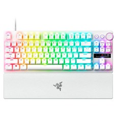 RAZER 雷蛇 獵魂光蛛 V3專業競技版 英文 電競鍵盤, White, 1個