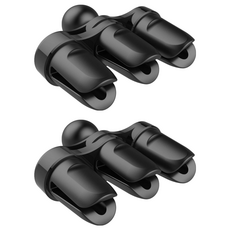 AUTO CREW 汽車直立式三爪出風口支架, 2個, 黑色