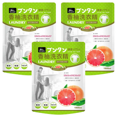 朝日田野 酵素洗衣精 補充包 柚子, 1.8L, 3包