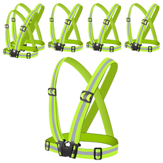 X型反光安全背心 螢光綠, 6個