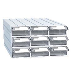 Promade Tools 多用途組裝式9格收納盒, 1個, 透明