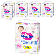 Merries 妙而舒 日本境內版 金緻柔點透氣褲型尿布, M, 312片