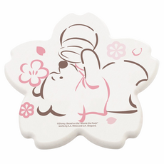 收納王妃 櫻花造型珪藻土杯墊, 和風維尼 白色, 1個