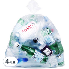 담다비닐 쓰레기 비닐봉투 투명 100p, 20L, 4개
