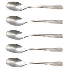 Jeojadotcom 霧面不鏽鋼義式咖啡匙, 5個, 霧面處理