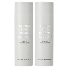 네이처리퍼블릭 아프리카 버드 옴므 올인원 프레시 밸런서, 150ml, 2개