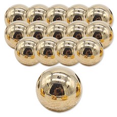 ButtonKing 半圓頂鈕扣 10mm, SR鍍金, 15個