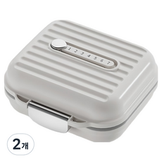 세컨드베스트 헬씨타임 약통케이스 화이트골드s 4칸, 2개