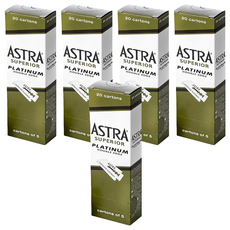 Astra 雙面刮鬍刀片, 100片, 5盒